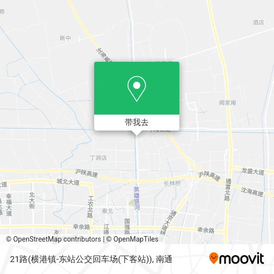 21路(横港镇-东站公交回车场(下客站))地图