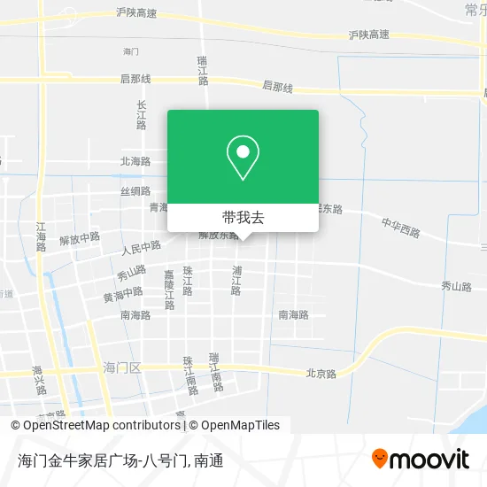 海门金牛家居广场-八号门地图