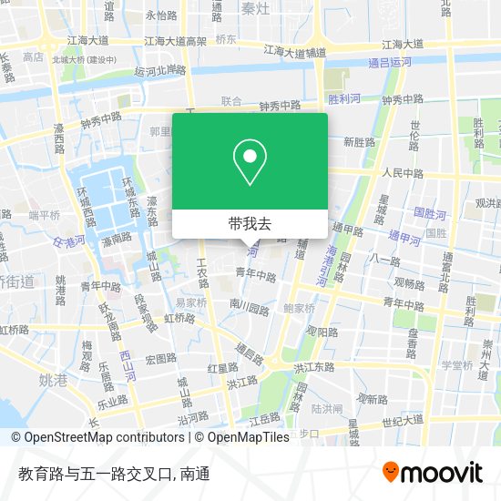 教育路与五一路交叉口地图