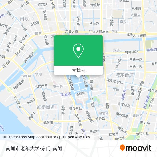 南通市老年大学-东门地图