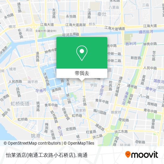 怡莱酒店(南通工农路小石桥店)地图