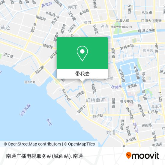 南通广播电视服务站(城西站)地图