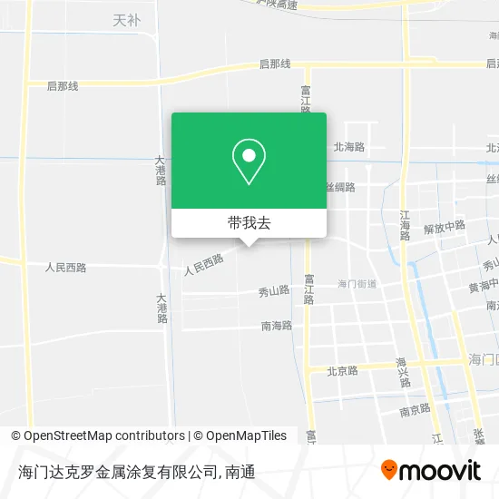 海门达克罗金属涂复有限公司地图