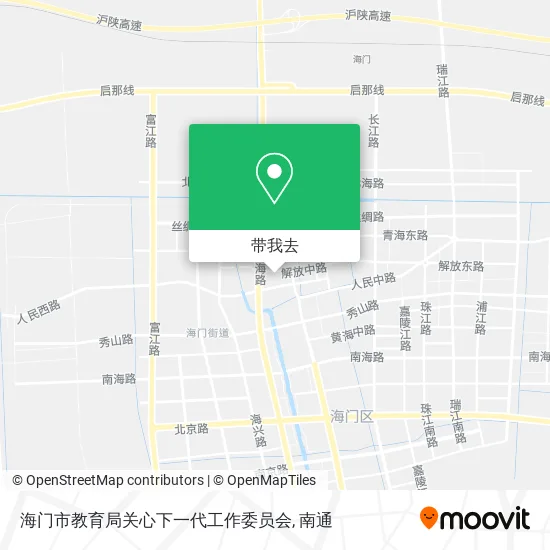 海门市教育局关心下一代工作委员会地图