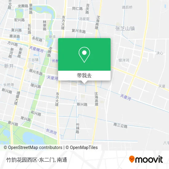 竹韵花园西区-东二门地图