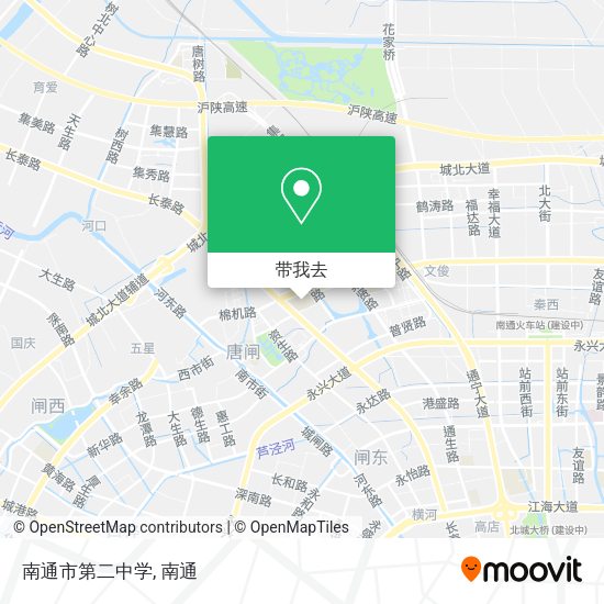 南通市第二中学地图