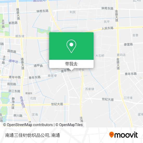 南通三佳针纺织品公司地图