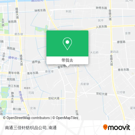 南通三佳针纺织品公司地图