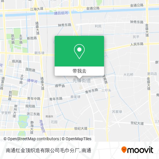 南通红金顶织造有限公司毛巾分厂地图