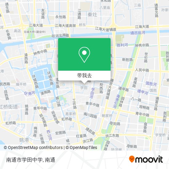 南通市学田中学地图