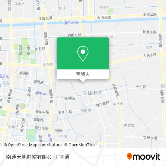 南通天地鞋帽有限公司地图