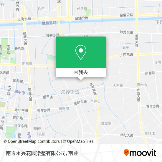 南通永兴花园染整有限公司地图