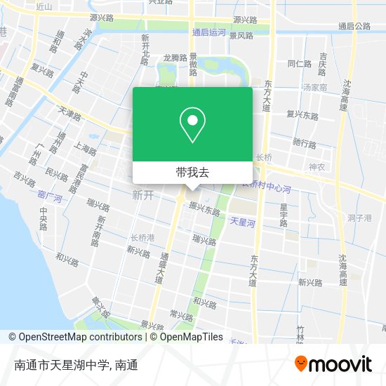 南通市天星湖中学地图