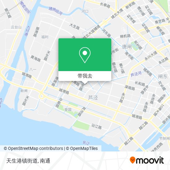 天生港镇街道地图