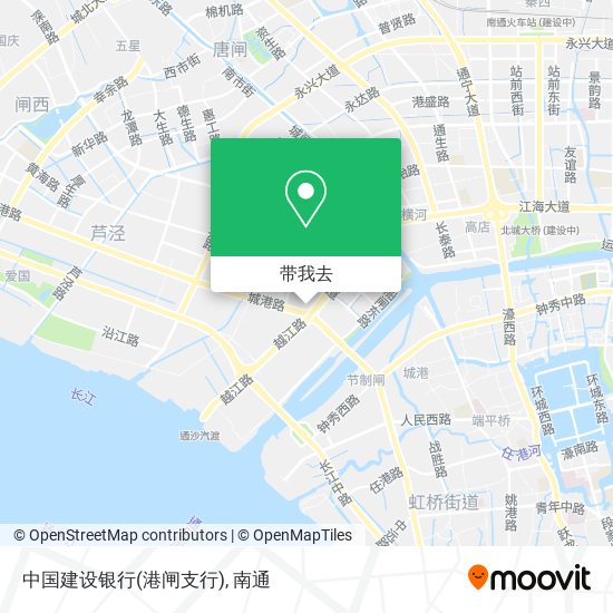 中国建设银行(港闸支行)地图