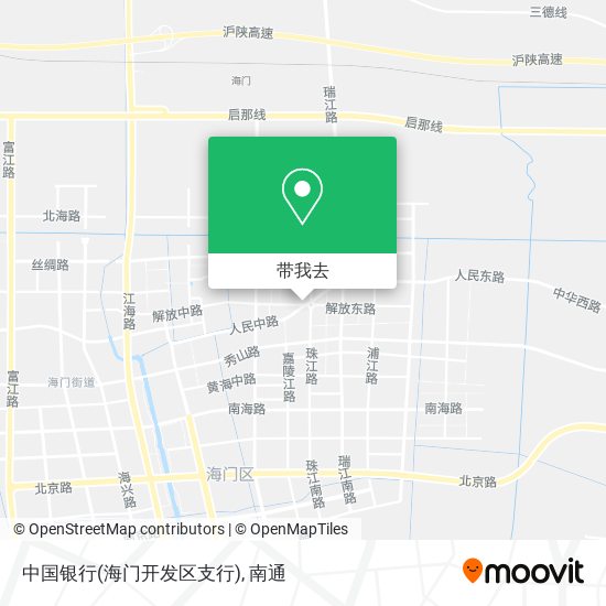 中国银行(海门开发区支行)地图