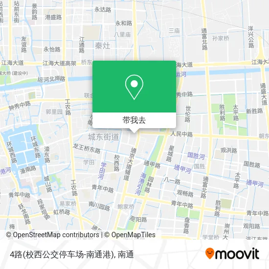 4路(校西公交停车场-南通港)地图