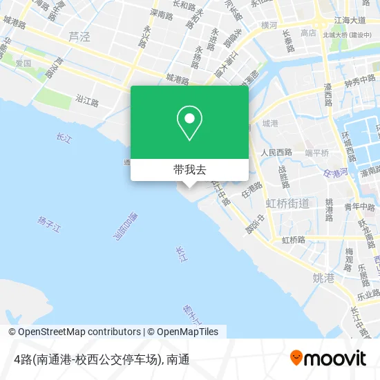 4路(南通港-校西公交停车场)地图