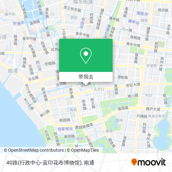 40路(行政中心-蓝印花布博物馆)地图