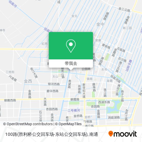 100路(胜利桥公交回车场-东站公交回车场)地图
