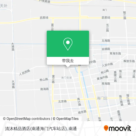 清沐精品酒店(南通海门汽车站店)地图