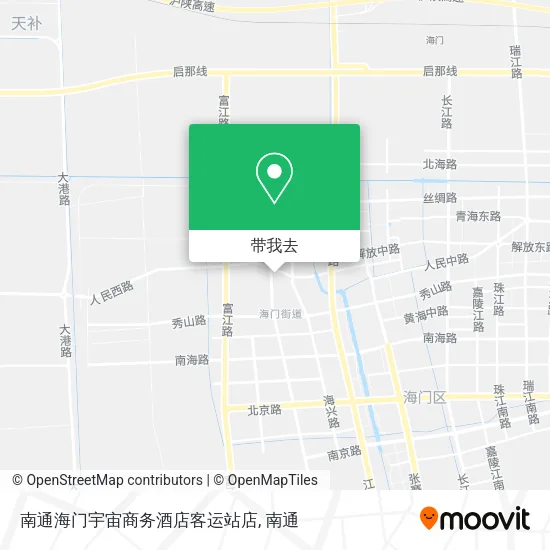 南通海门宇宙商务酒店客运站店地图