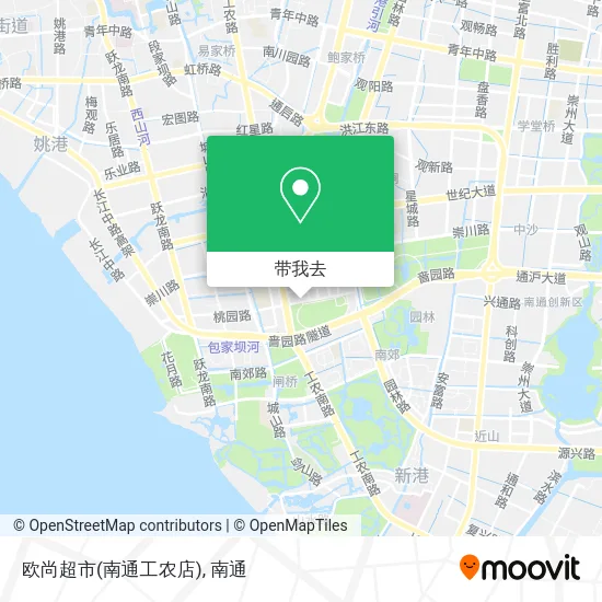 欧尚超市(南通工农店)地图