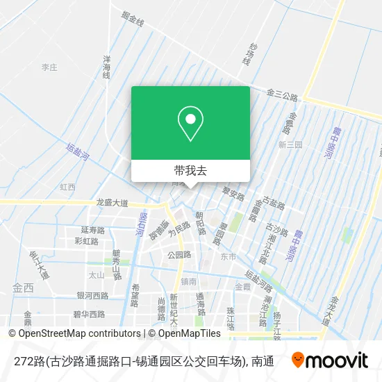 272路(古沙路通掘路口-锡通园区公交回车场)地图