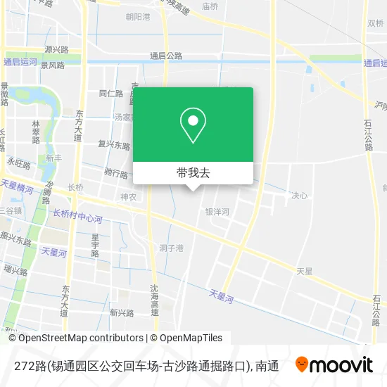 272路(锡通园区公交回车场-古沙路通掘路口)地图