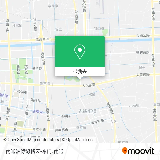 南通洲际绿博园-东门地图
