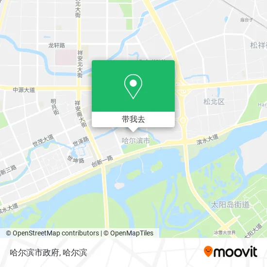 哈尔滨市政府地图