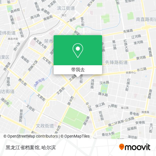 黑龙江省档案馆地图