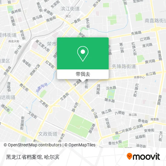 黑龙江省档案馆地图