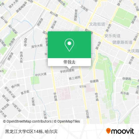 黑龙江大学C区14栋地图