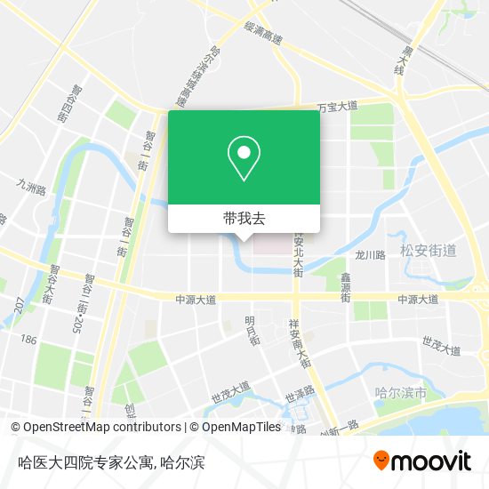 哈医大四院专家公寓地图