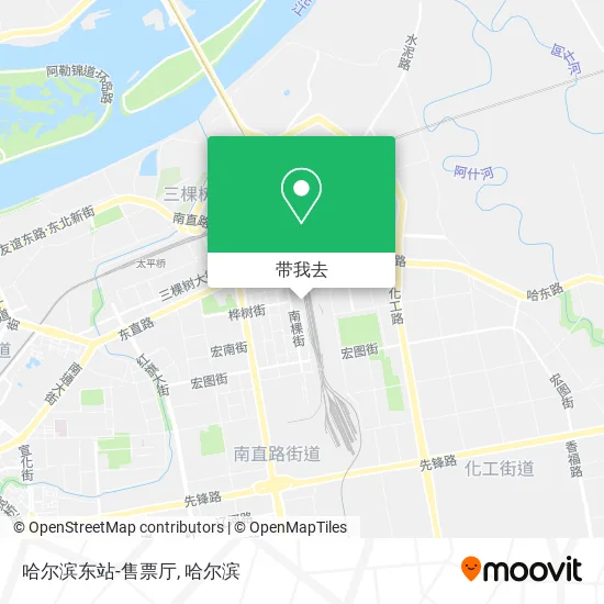 哈尔滨东站-售票厅地图