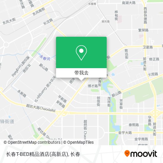 长春T-BED精品酒店(高新店)地图