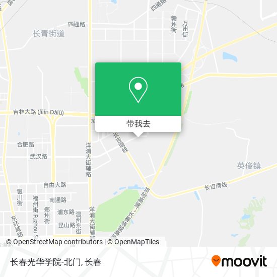 长春光华学院-北门地图