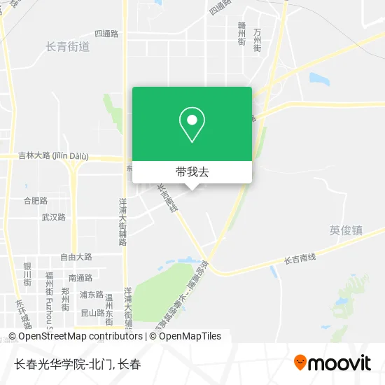 长春光华学院-北门地图