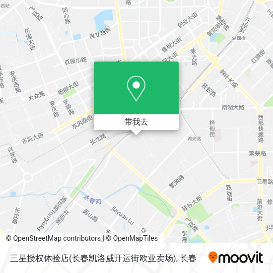 三星授权体验店(长春凯洛威开运街欧亚卖场)地图