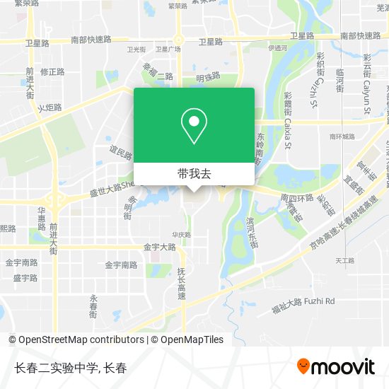 长春二实验中学地图