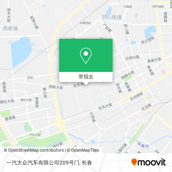 一汽大众汽车有限公司209号门地图