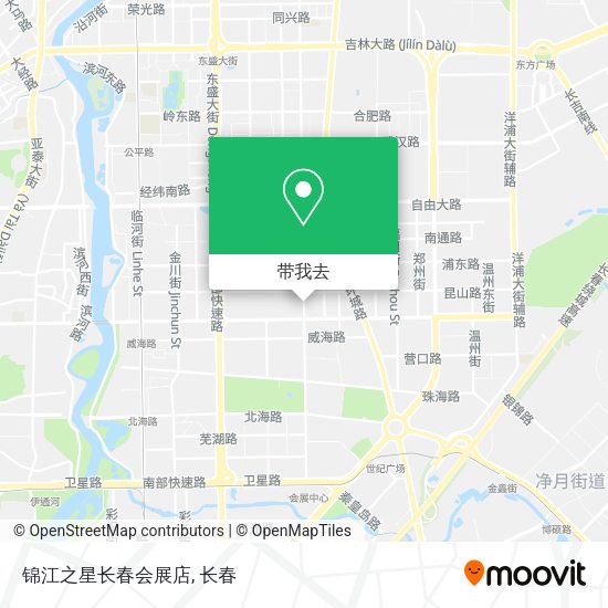 锦江之星长春会展店地图