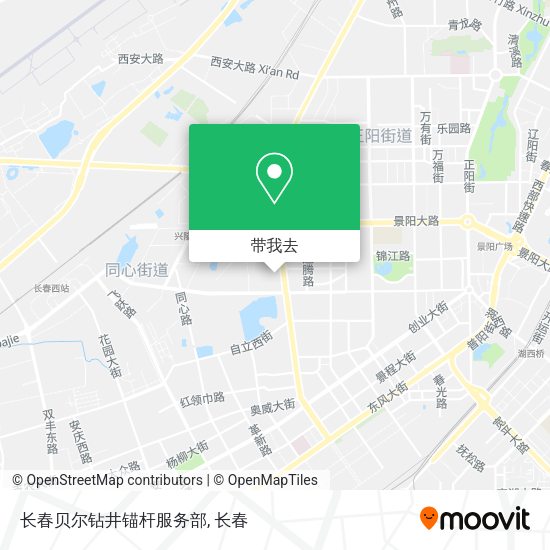 长春贝尔钻井锚杆服务部地图