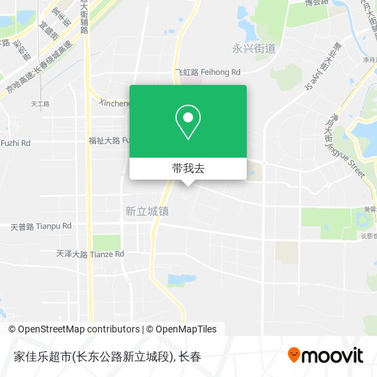 家佳乐超市(长东公路新立城段)地图