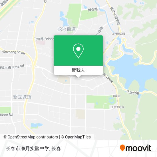 长春市净月实验中学地图