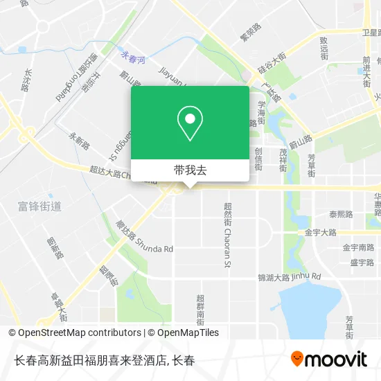 长春高新益田福朋喜来登酒店地图