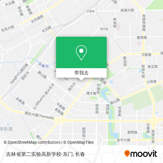 吉林省第二实验高新学校-东门地图