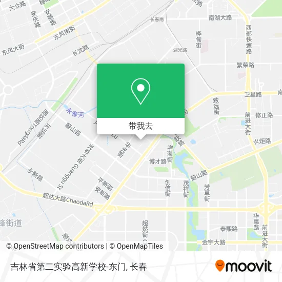 吉林省第二实验高新学校-东门地图