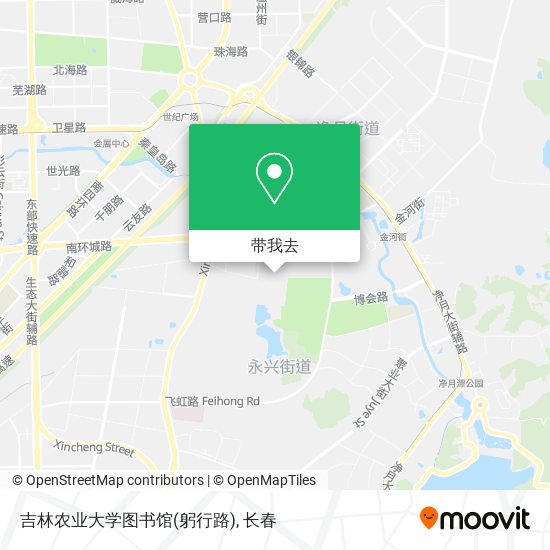 吉林农业大学图书馆(躬行路)地图